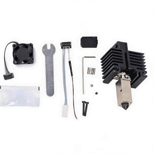 Hotend Kit for Bambu P1s, 0.2mm Hardened Steel Nozzle Extruder Hot End with 2510 Fan for Bambu Lab P1P P1S 3D Printer