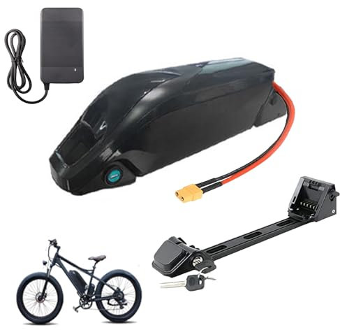 HJGHY 36V 48V 8Ah 10Ah 13Ah 15Ah 12Ah Ebike Lithium-Batterie 36V 48V Elektrische Fahrrad Unterrohr Batterie mit ladegerät für 0-600W Mounatin Bike Motor,48v,10Ah