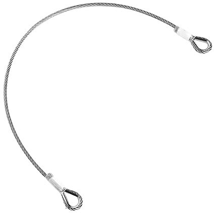 Cable de seguridad flexible, cable de alambre de acero galvanizado de 8 mm, doble bucle de carga de 2500 kg, ideal para bloqueo, motocicletas, escalada, tareas aéreas,