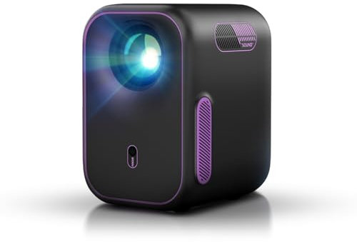 [Netflix Oficial] NothingProjector Proyector Google TV con WiFi, Bluetooth, 1080P Full HD, Soporte 4K, Audio Dolby Inteligente. Ideal para Cine en casa o al Aire Libre. Mini HDMI NP One