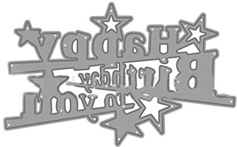 Stylish Birthday Word Letter Cutting Dies Scrapbooking Paper Card Embossing Stencil Album Photo Frame Envelope Greeting Scrapbooking Die Cutting Cuts Cutter Shapes Machine