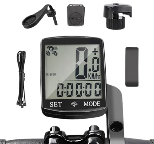 Cyclocomputer – kabelloser Kilometerzähler für Radsport, digitaler Fahrradcomputer, wasserdicht und für Geschwindigkeit – kompatibel mit Rennrad, Quad und Scooter