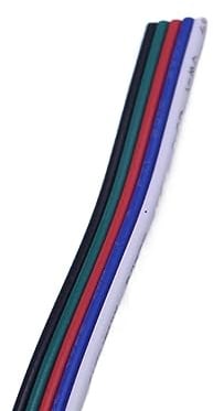 FBANULPEX Tissu Souple Fil métallique recouvert de Tissu, Câble d'extension électrique Solide à 2, 3 ou 4 Broches(5pin,100meter)