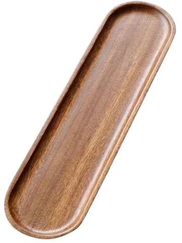 Long Wooden Tray, Walnut Serving Bowl, Rectangular 40x10x22 Cm Board, Narrow Kitchen Platter, Natural Table Dish, Appetizer Sushi Server, Decorative Home Dining Accessory