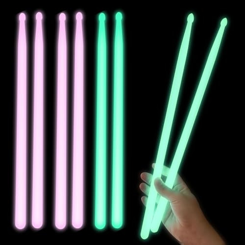 Bacchette Batteria Luminose,8 Pezzi Bacchette Per Batteria, Bacchette Luminose Per Festa Eventi Notturni