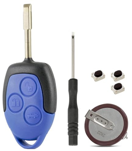 For Ford Transit MK7 Van Key Fob Replacement with VL2330 Battery | 3 buttons ford transit blue key fob with 3*micro switches,ford transit key batteryVL2330,transit remote case,transit key fob