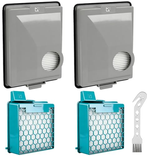 Staubsauger Filter Set kompatibel mit Miele Boost CX1 / Blizzard CX1, Enthält 2 Hepafilter(SF-HY 60) + 2 Feinstaubfilter(CX-FSF)+ 1 Bürste