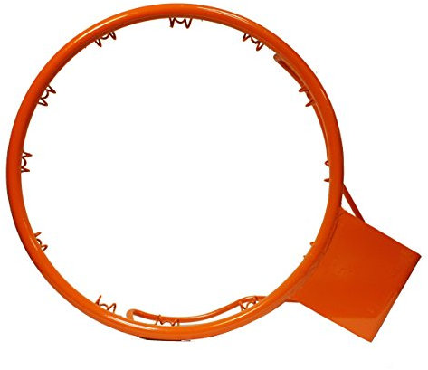 CADENAS ® - Aro Baloncesto antivandálico de Anclaje Fijo, Reglamentario 45 cm diámetro, 15 cm a Pared, Naranja