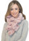 Lina & Lily Écharpe Volantée en Fausse Fourrure pour Femme Hiver (Rose Poudré)