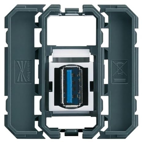 prise usb 3.0 - traversante - hager gallery wxf644