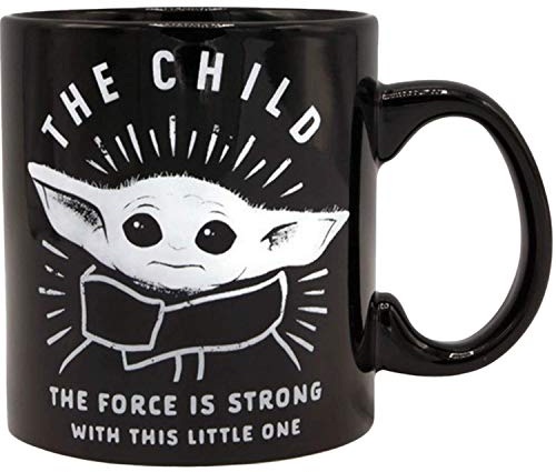 Silver Buffalo SWM41334 Mandalorian Force is Strong with this Little One Mug en céramique Noir