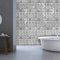 WALPLUS 80 Stück 15.4x15.4cm Purbeck-Stein Grau 3D-Fliesenaufkleber Abziehen und Aufkleben Backsplash Abziehbilder Startseite Dekore Aufkantung für Küche Badezimmer Kacheln Farbe auf Wand Wohnen