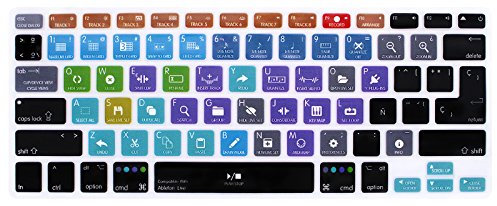 MMDW Ableton Live Shortcuts - Funda de silicona para MacBook Pro de 13 pulgadas, 15 pulgadas, 17 pulgadas, diseño de teclado para MacBook Old Air de 13 pulgadas, diseño de teclado europeo/EE. UU