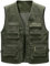 Oralidera Hombre Chaleco Tipo Safari Multibolsillos Chaleco Exterior de Algodón Chaleco de Pesca Fotografía Chaquetas sin Mangas de Trabajo Chaleco de Caza, Verde, 3XL