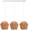Paco Home Pendelleuchte Esstisch Korb Boho Hängelampe Esszimmer Lampe E27 Pendellampe Rattan Papier, Farbe:Natur (Ø33cm), Leuchtenart___Farbe:Pendelleuchte - Weiß