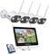 ZOSI 3MP Kit Videosorveglianza WiFi Esterno, 4x Telecamera WiFi, 8CH 1TB NVR WiFi con Monitor, Rilevamento di Persone, Visione Notturna a Colori, Audio a 2 Vie, Allarmi Intelligenti, C302