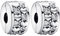 Rimgoris 925 Sterling Silber Charme für Frauen Armbänder Halskette Clips Herz Edelstein Dangle Charm Geschenk 2er Pack