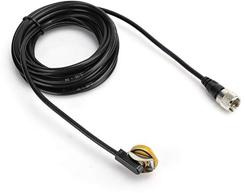 Beufee Antennas Radio, Cavo Coassiale Estensibile in Rame a Bassa Perdita 5M RG-58/U Cavo Radio CB PL259 a NMO Utilizzato per Antennas Ricetrasmittente Radio Mobile