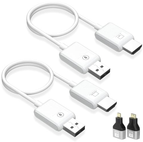 PWAYTEK Émetteur Récepteur HDMI sans Fil 4K, 50m Portée, Double Bande 2,4G/5G - Décodage 4K Ultra HD, Compatible PC/TV/Projecteur - Plug & Play