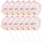 10pcs Happy Mother's Day Cake Toppers Flower Heart Paper Cake Picks Cake Decoration,Heart Round Butterfly Orchid Rose Flower Cupcake Picks, Happy Mothers Day Cake Decorations (A)