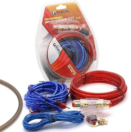 1200W 10 Gauge High Performance Amplifier Wiring Kit – Complete Installation Kit for Audio Subwoofer & Amplifier with Pre-Terminated Power Cable, Double Shielded RCA, Fuse Holder & Connector Terminal