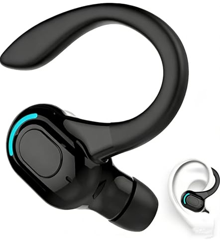 Bluetooth Headset mit Mikrofon, 5.2 Freisprech in Ear Einzeln Kopfhörer, 360° Ohrbügel Kopfhörer Telefonieren Mono Bluetooth Headset für Telefonieren, Homeoffice, iPhone Android Smartphones Laptop