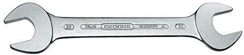 GEDORE Doppelmaulschlüssel 6 x 7 mm, Hochwertiger Vanadium-Stahl, Blendfreie Optik, Nach DIN 3110, Silber