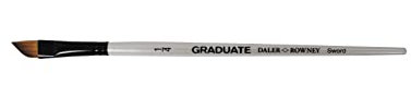 Daler-Rowney Graduate Multi-Technique Brush, Synthetic Hair, Short Handle, Sword, 1/4in