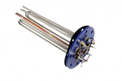 Flanschheizkörper Heizstab 4,5 kW, 3 x 1,5 kW, Flansch 180 mm.