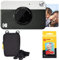 KODAK Printomatic Sofortbildkamera (Schwarz) Basis-Paket + Zinkpapier (20 Blätter) Etui + Bequemer Halsriemen