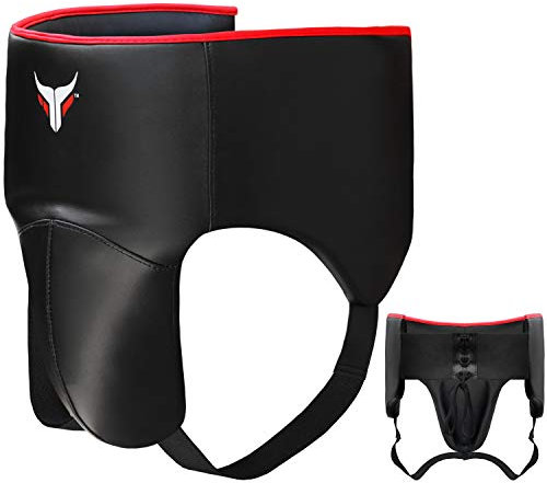 Mytra Fusion Coquille Boxe Homme, Coquille MMA, Muay Thai, Kickboxing et Arts Martiaux Coquilles De Protection pour l'entraînement, Sparring, Grappling, Taekwondo et Combat (Black, L/XL)