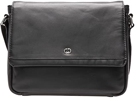 Gerry Weber - Schultertasche Damen, Umhängetasche in Schwarz, Handtasche aus echtem Leder