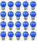 Farbige 2W E27 G45 LED Leuchtmittel, e27 Beleuchtung Glühbirnen, bunte glühbirnen für Hochzeit Halloween Weihnachten Party Bar, Wasserdichte Lichterkette für Innen und Außen Bereich, Blau 20 Stück