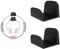 sciuU Wall Mount Stand, [2 Pack] Multipurpose Holder compatible with Headset/Headphones/Fitness Ring-Con/Pilates/hoop, Universal Hook Accessories, Installation with 3M Adhesive, Black