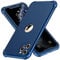 ORETECH Compatible with iPhone 11 Pro Max Case, with[2 x Tempered Glass Screen Protector] 360 Shockproof Protection Ultra Thin Hard PC Silicone TPU Rubber Bumper Case Cover for iPhone 11 Pro Max-Blue