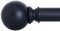 NICETOWN Vorhangstange Schwarz-Matt Ausziehbare Gardienenstange mit Runden Endstücken Curtain Rods für Blickdichte Vorhänge, 1 Läufig, 182-365 CM, Durchmesser 25MM