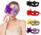 VKI® 4 Stück Venezianische Maske Damen Rose Maskerade Karnevalsmasken Gesicht Kostüm Fasching Verkleidung, Rot/Lila/Gold/Schwarz
