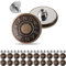 Hosen Ersatz Knöpfe zum Schrauben, 20 Pack, Ø 20 mm Messing Jeansknöpfe, Bronze-farben, schraubbare Jeans Knöpfe, Hosenbund weiter oder enger machen, Metall Hosenknöpfe mit Schrauben Pin Verschluss