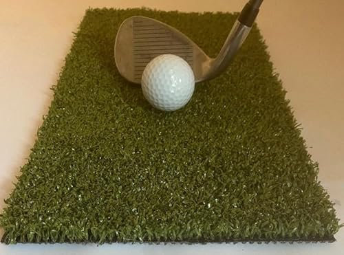 Golf Winter Rules Fairway Mat; Short 15 Millimetre Pile Artificial Grass Tee; Smooth Natural Lie; Spring Clip Included