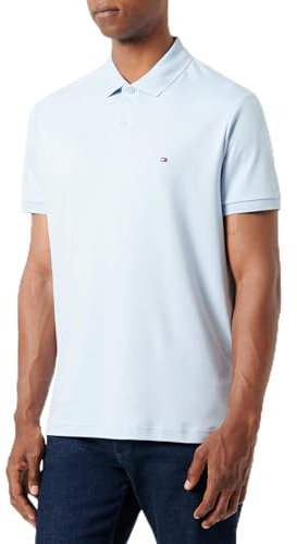 Tommy Hilfiger Men's Liquid Cotton Essential Reg Polo Mw0mw35585 Liquid Cotton Essential REG Polo, Blue (Breezy Blue), L