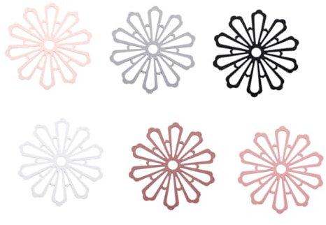 Dessous de Verre, 6 pièces en Forme de Fleur en Caoutchouc Souple, Dessous de Verre ...