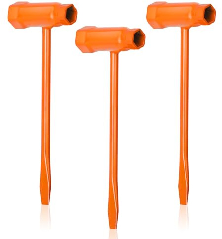 Ashmacdo Chainsaw Scrench Replacement Combination Screwdriver and Wrench, 13 by 19 mm Chainsaw Scrench T Wrench Spanner Tool for Saws Chains Nuts Spark Plug (3)