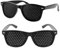 Amcbkyea 2 Pack Gafas Estenopeicas Antifatiga – Gafas de Rejilla para Corrección Visual, Alivio de Fatiga Ocular y Entrenamiento Visual – Unisex, Diseño Ergonómico – Negro
