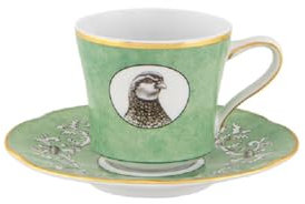 Vista Alegre Casa De Alba - Taza de café y platillo de porcelana