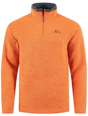 Weird Fish Newark 1/4 Zip Grid Fleece Brick Orange Size XL. (Jumper/Sweater/Fleece)