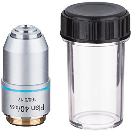 AmScope PA40X 40X (Spring) Plan Achromatic Microscope Objective,Silver