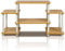 Furinno Turn-N-Tube TV-Schrank, Fernsehtisch, TV-Regal, Buche/Weiß, 105.4 (B) x 58 (H) x 29.5 (T) cm