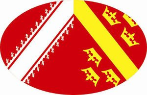 U24 Autoaufkleber Elsass Oval 10 x 6,5 cm