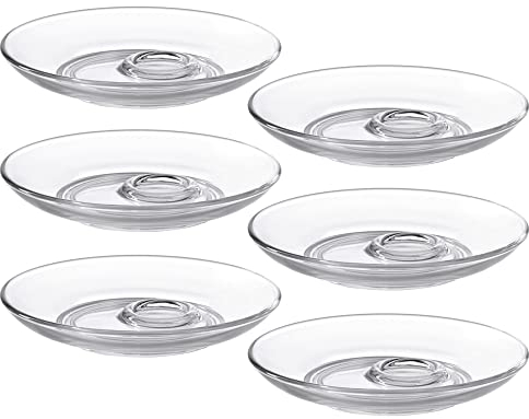 LEONARDO HOME Senso Untertasse, spülmaschinengeeignete Glas-Unterteller für Tassen und Gläser, 6er Set, Ø 115 mm, 024016