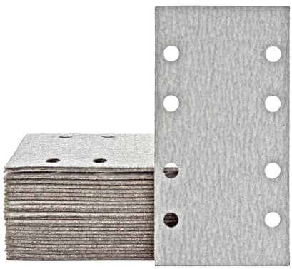 MioTools Shark Klett-Schleifblätter, 180 x 93 mm, 8-Loch, f. Schwingschleifer, Normalkorund (50 Stk.) K80